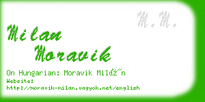 milan moravik business card